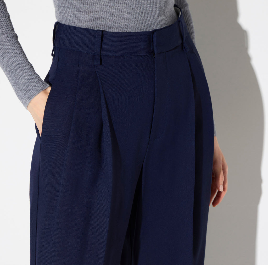 Elisabetta Franchi PA21367E2 - Pantaloni in gabardina fluida