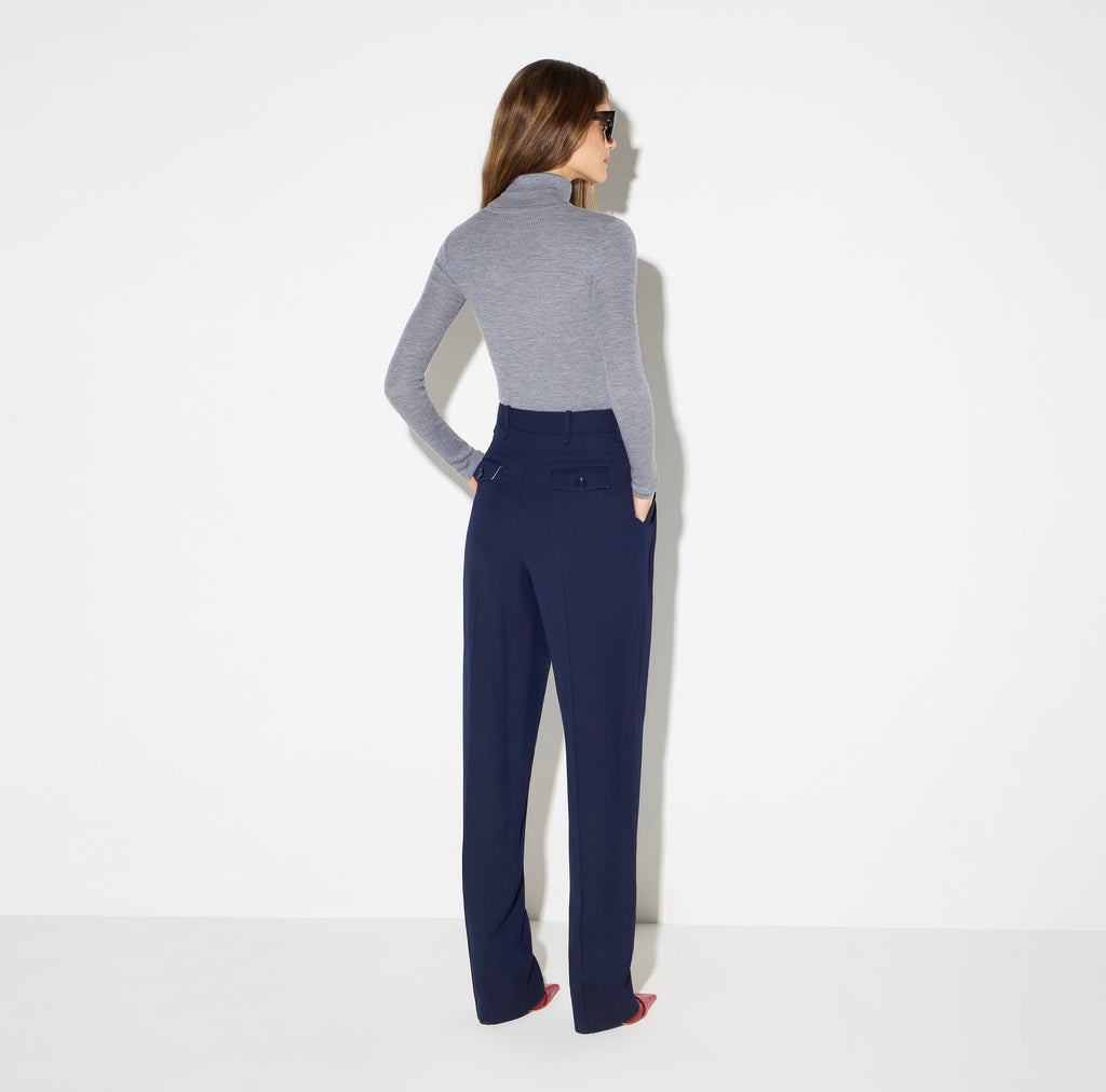 Elisabetta Franchi PA21367E2 - Pantaloni in gabardina fluida