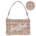 MC2 Saint Barth PARISIENNE MINI TWEED PARM004 - Borsa a mano Parisienne Mini in tessuto tweed con ricamo lurex - Rosa Lurex (21 Lurex Emb)