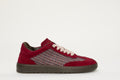Piumha Studio PHD019 - Sneakers Bordeaux e Tessuto a Quadri - Vista Principale