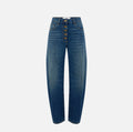 Elisabetta Franchi PJ10D66E2 - Jeans balloon con bottoni gioiello