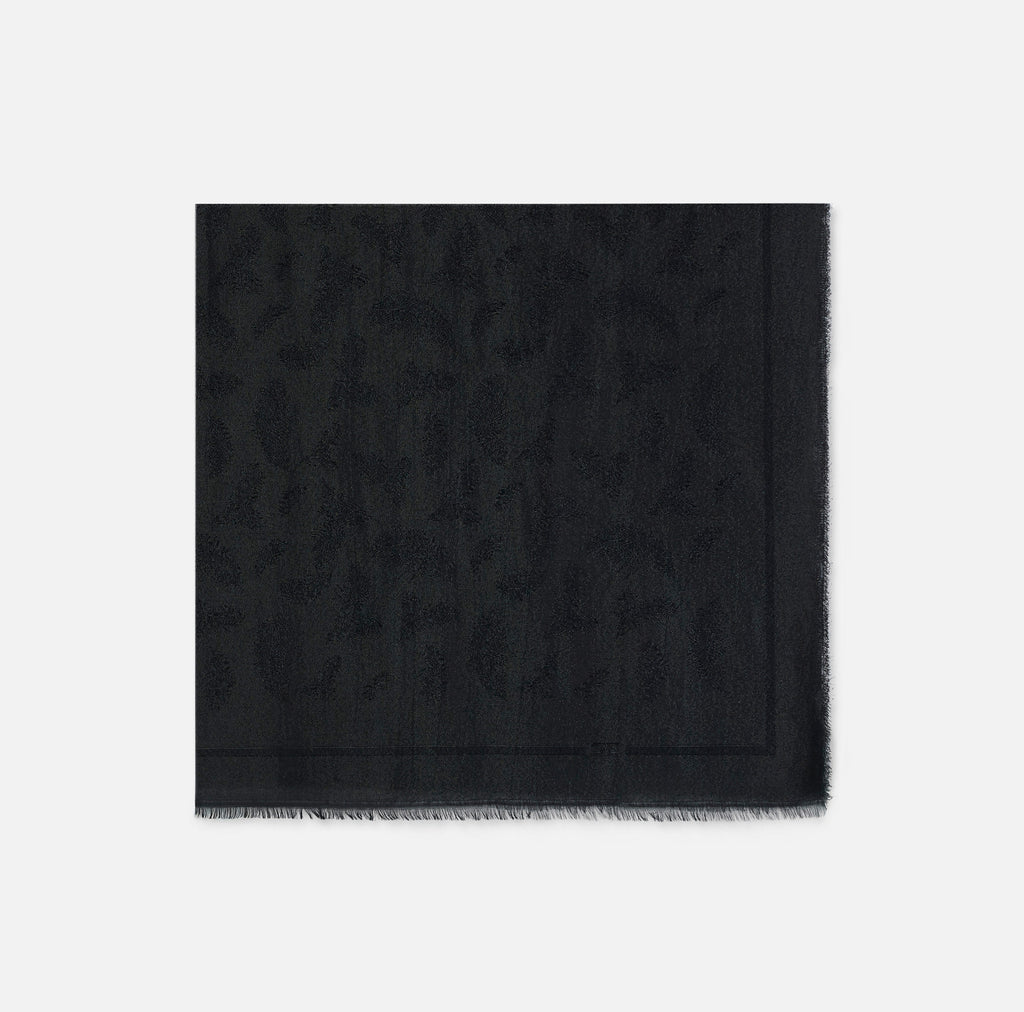 Elisabetta Franchi SC06F67E2 - Foulard in lurex con tema piume