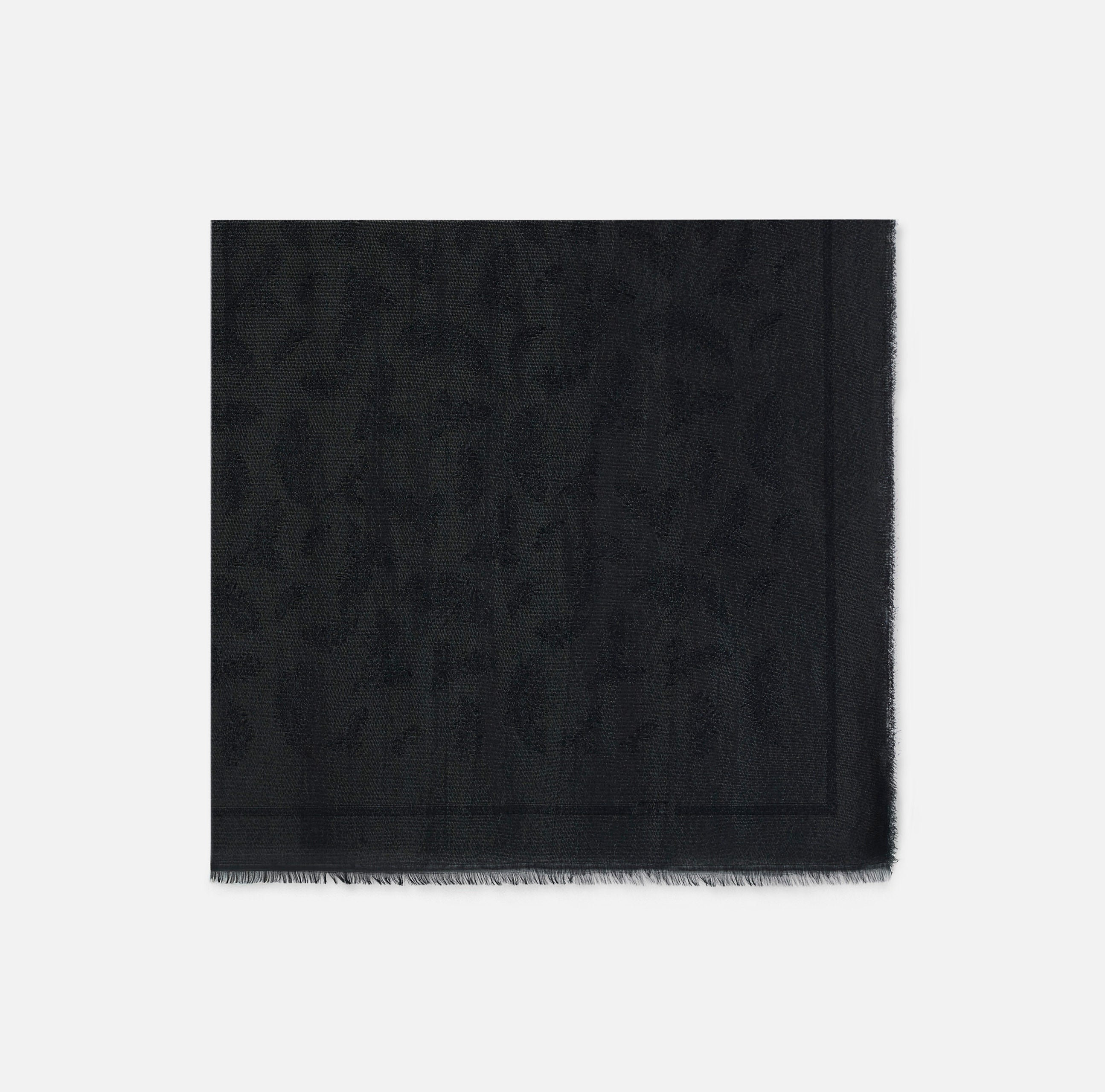 Elisabetta Franchi SC06F67E2 - Foulard in lurex con tema piume