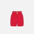 Elisabetta Franchi SH00666E2 - Shorts in crêpe leggero con cintura
