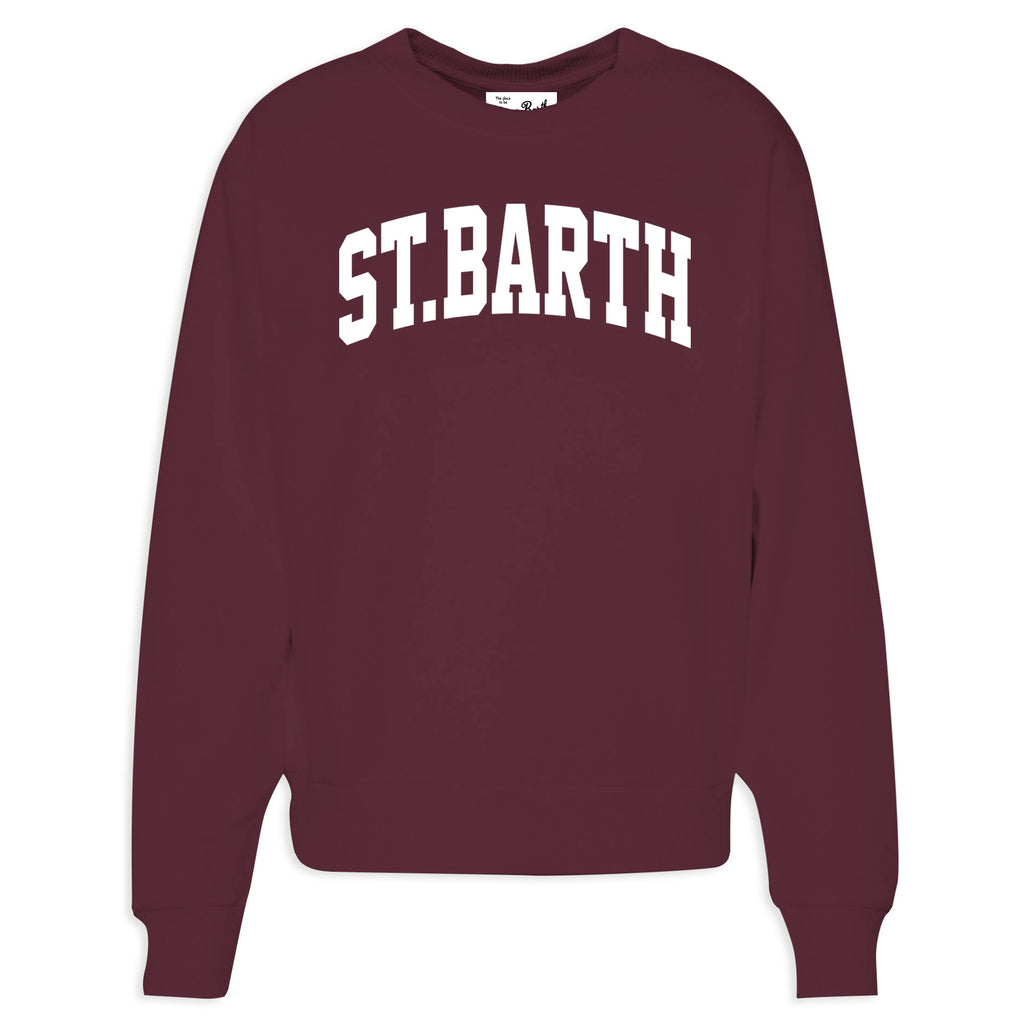 MC2 Saint Barth STARDUST W STDW001 - Felpa girocollo Stardust in morbido cotone con grafica e strass - Blu Royal (Stb 44m)