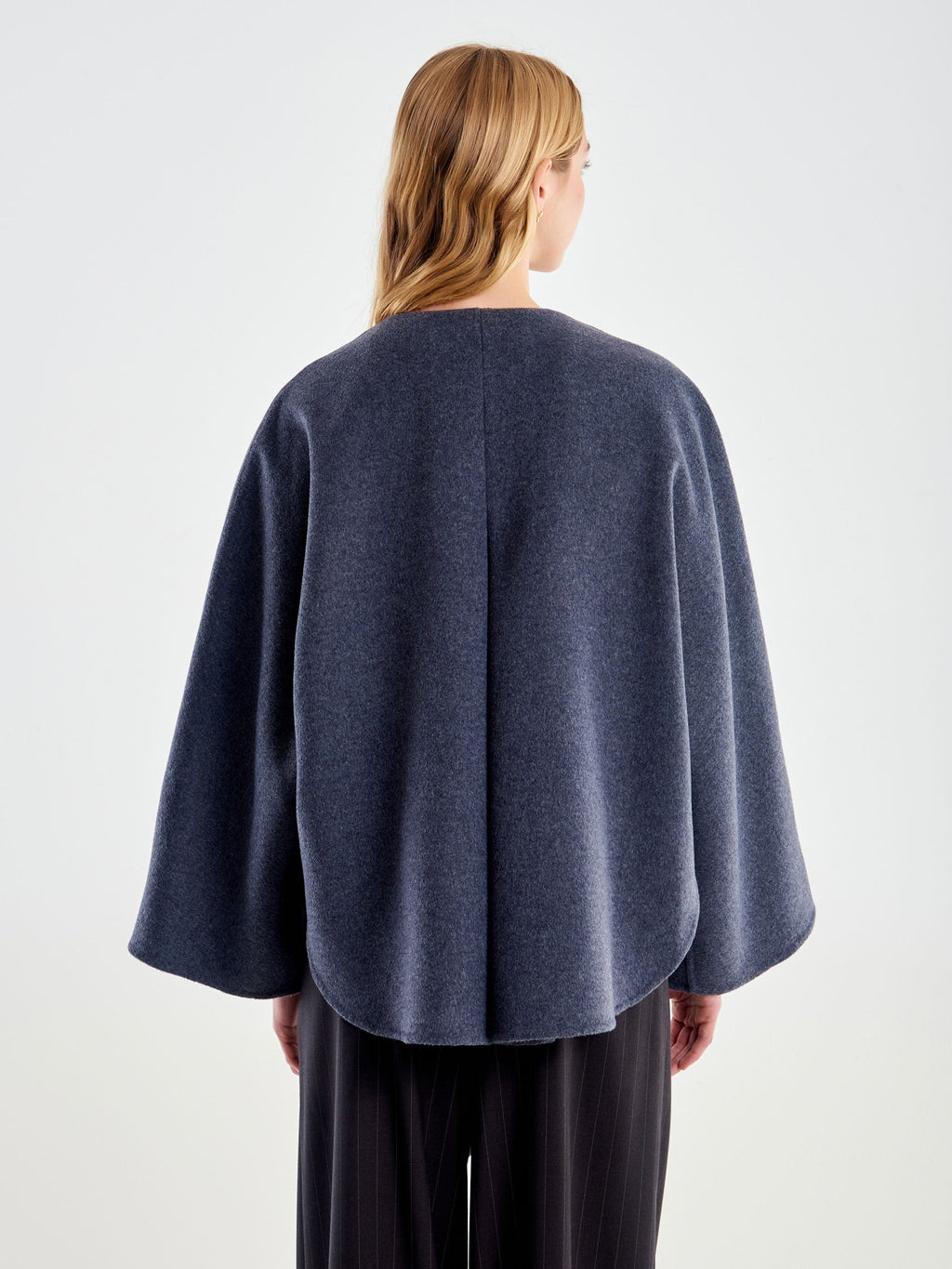Vicolo TAC0015 - Cappotto Corto con Stola
