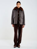 Vicolo TAC0059 - Bomber Double Collo con Pelo