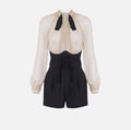 Elisabetta Franchi TU07067E2 - Micro-polka dot print jumpsuit