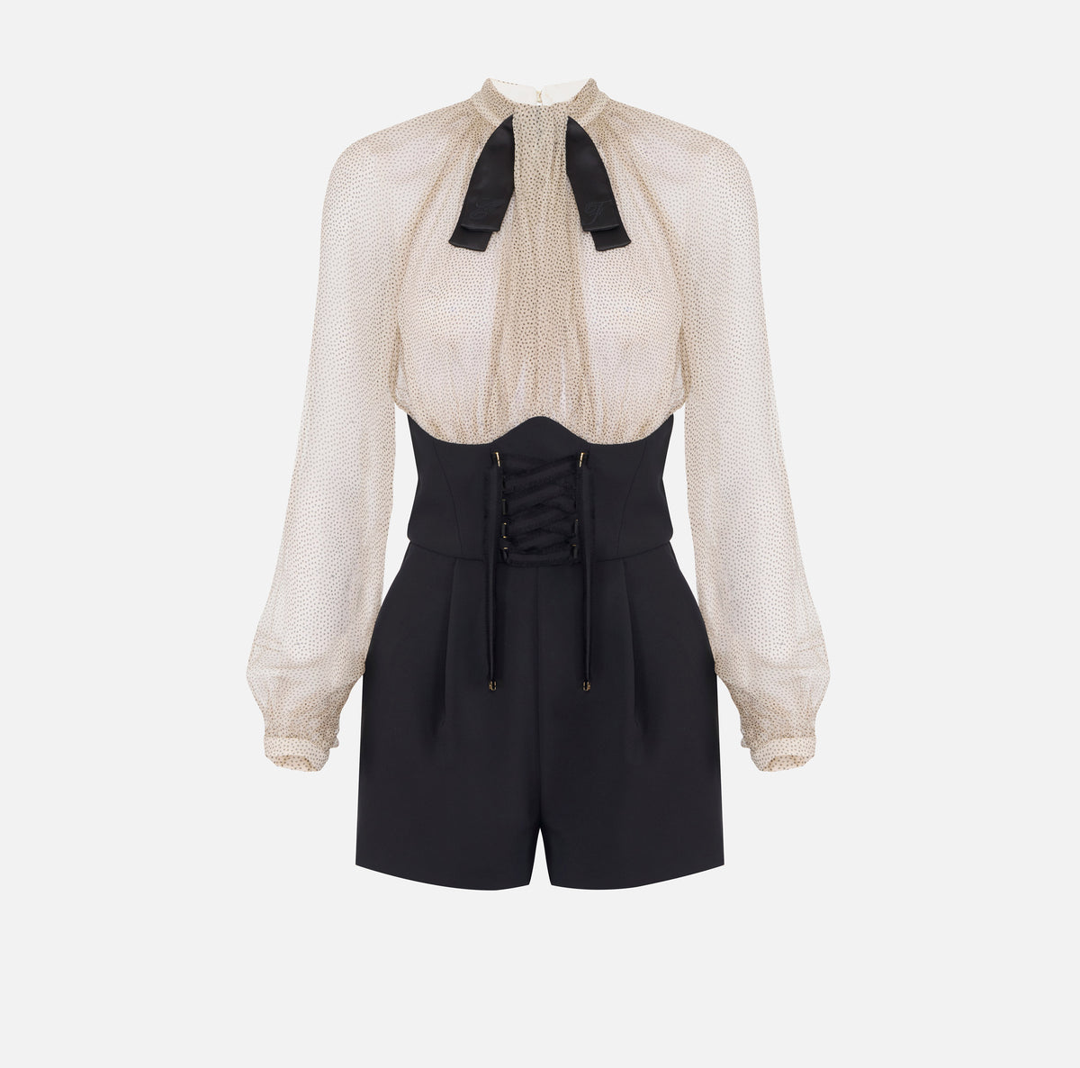 Elisabetta Franchi TU07067E2 - Micro-polka dot print jumpsuit