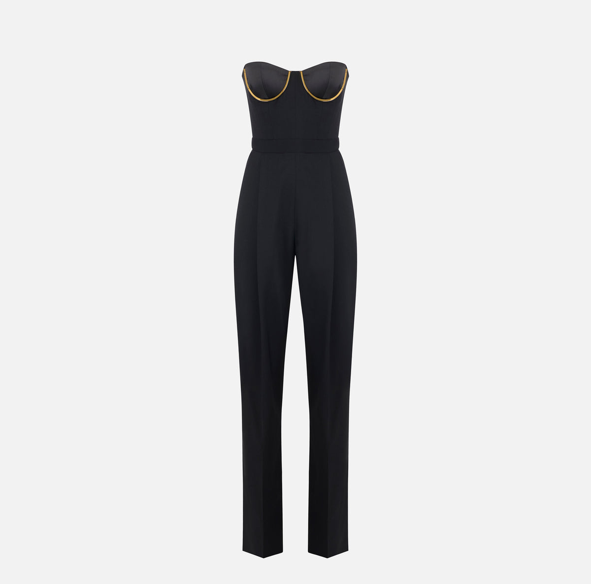 Elisabetta Franchi TU07567E2 - Combinaison en gabardine avec bonnets bijoux