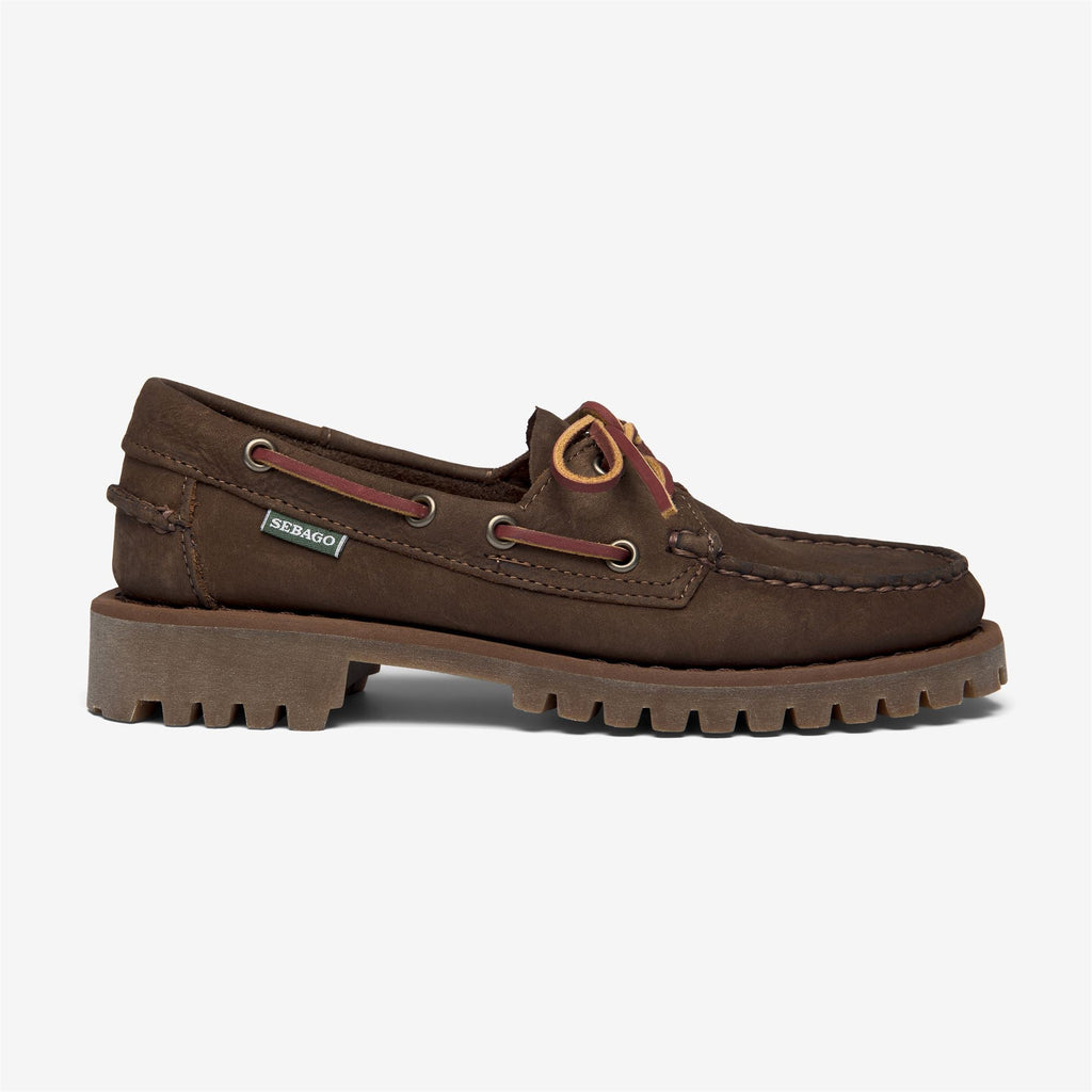 Sebago RANGER MUDDY WOMAN - Mocassini da donna Docksides con tomaia in nabuk - Dk Brown-Gum