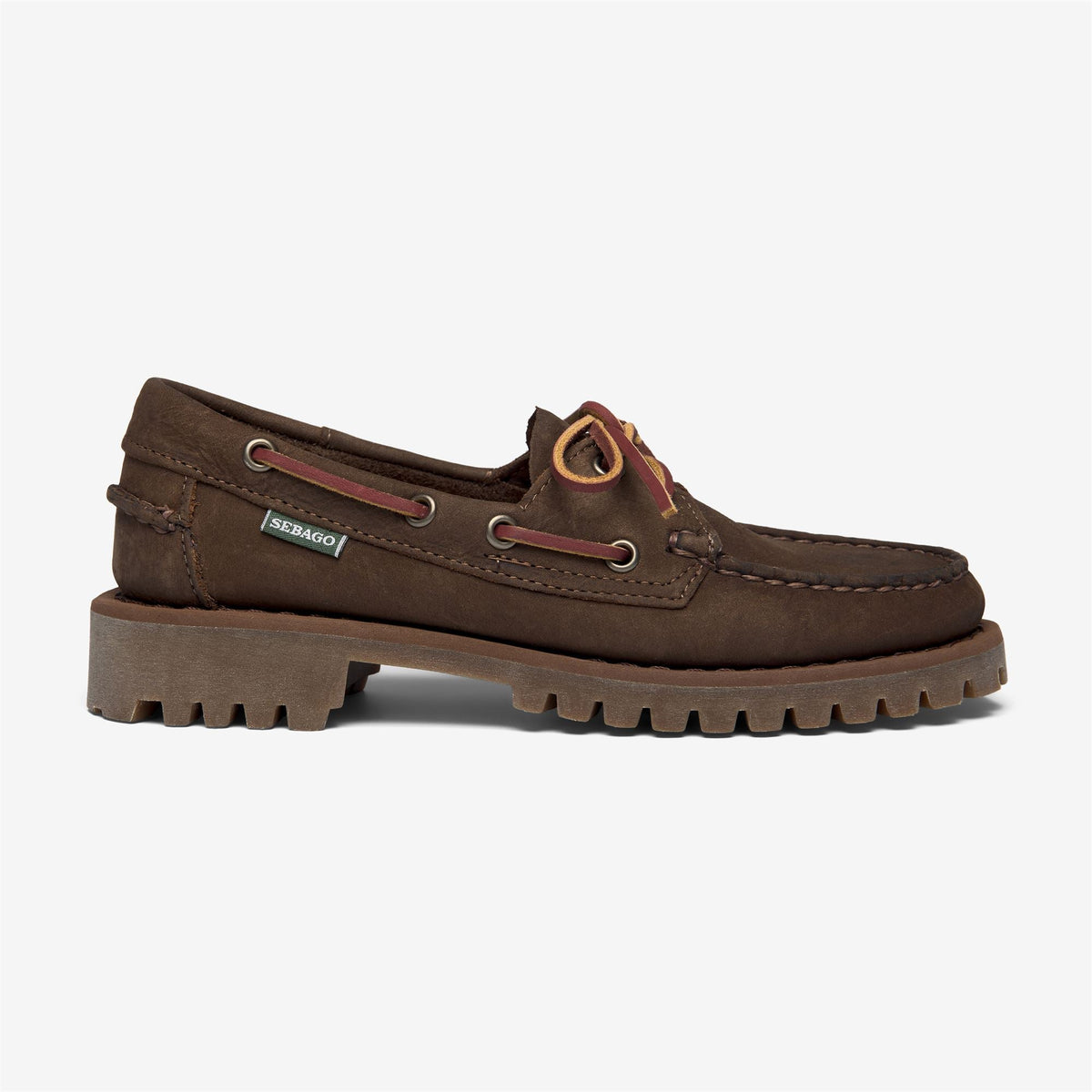 Sebago RANGER MUDDY WOMAN - Mocassini da donna Docksides con tomaia in nabuk - Dk Brown-Gum