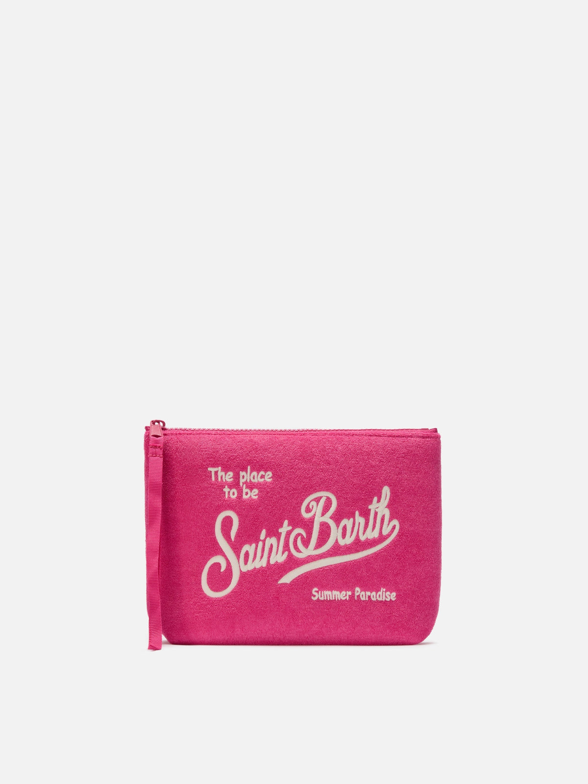 MC2 Saint Barth ALINE TEDDY ALI0023 - Pochette Aline Teddy in morbido tessuto effetto pelliccia - Panna Teddy (1118 Emb)
