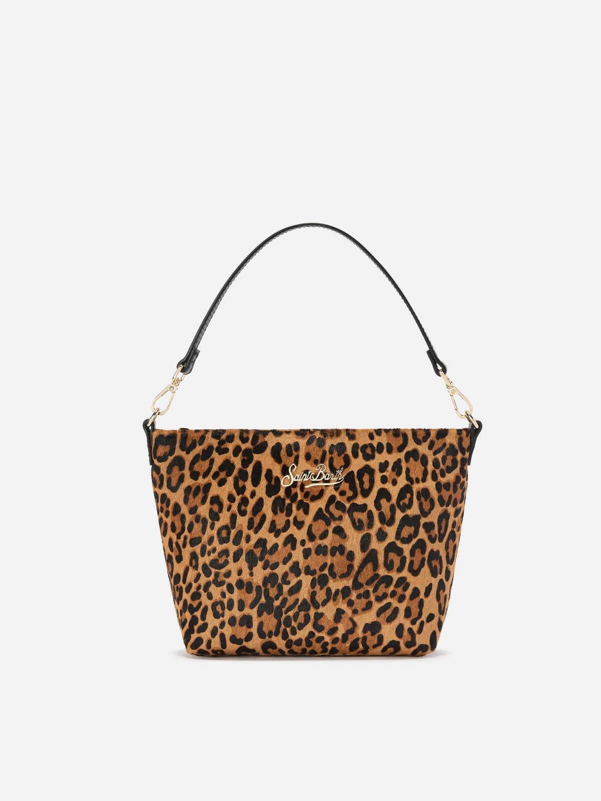 MC2 Saint Barth ALINE WAX ALI0058 - Pochette Aline in cotone cerato con ricamo - Marrone (18 Emb)