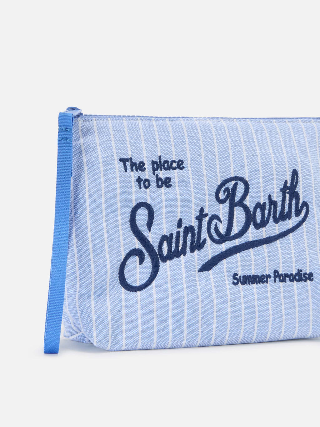 MC2 Saint Barth ALINE CORDUROY S ALI0059 - Pochette Aline in velluto a coste con ricamo - Marrone (18 Emb)