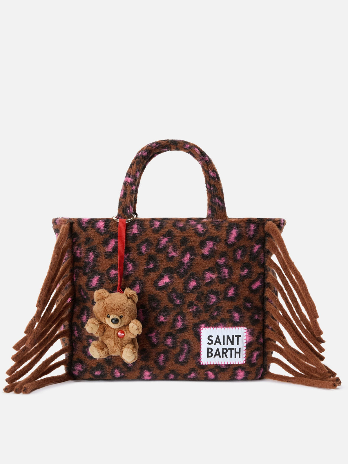 MC2 Saint Barth CHARM FUR CHARF01 - Charm portachiavi in morbido peluche Trudi per borsa - Grigio (Procione Trudi)