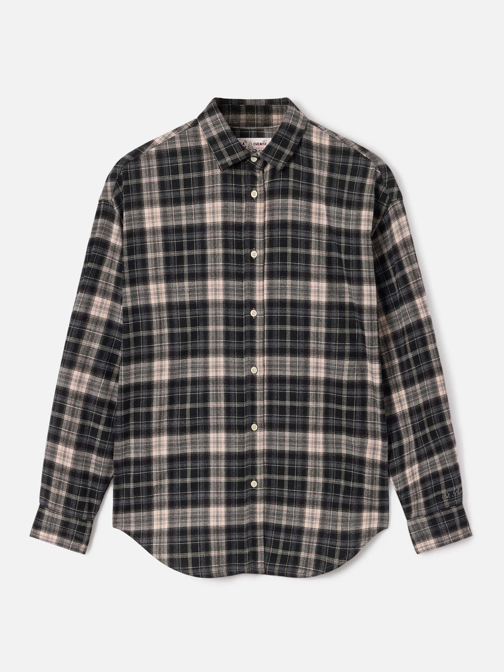MC2 Saint Barth GIGY FLANNEL GIG0001 - Camicia Gigy in flanella a quadri tartan con colletto classico - Tartan Marrone (Tartan Bollicine 18 Emb)