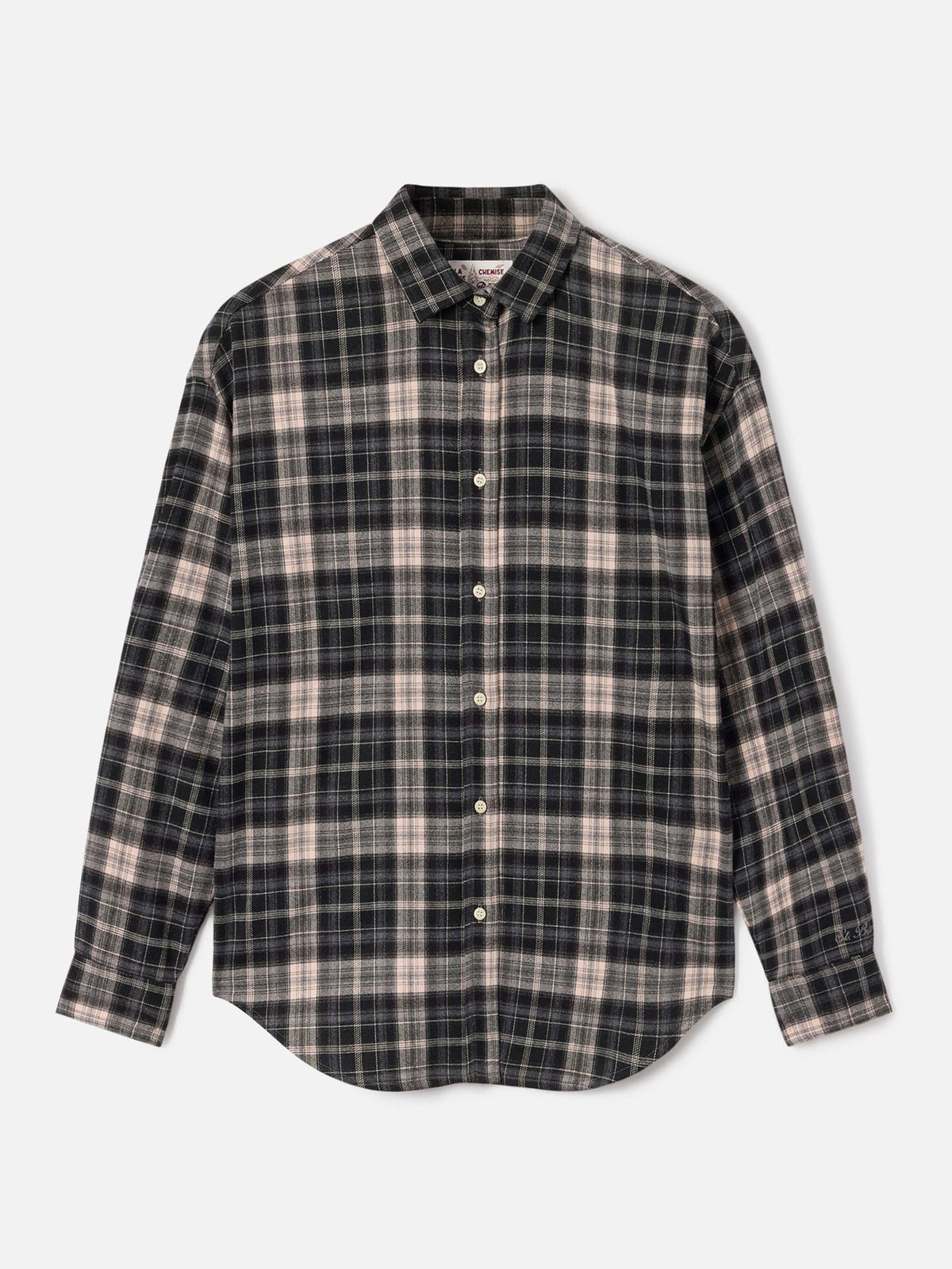 MC2 Saint Barth GIGY FLANNEL GIG0001 - Camicia Gigy in flanella a quadri tartan con colletto classico - Tartan Marrone (Tartan Bollicine 18 Emb)