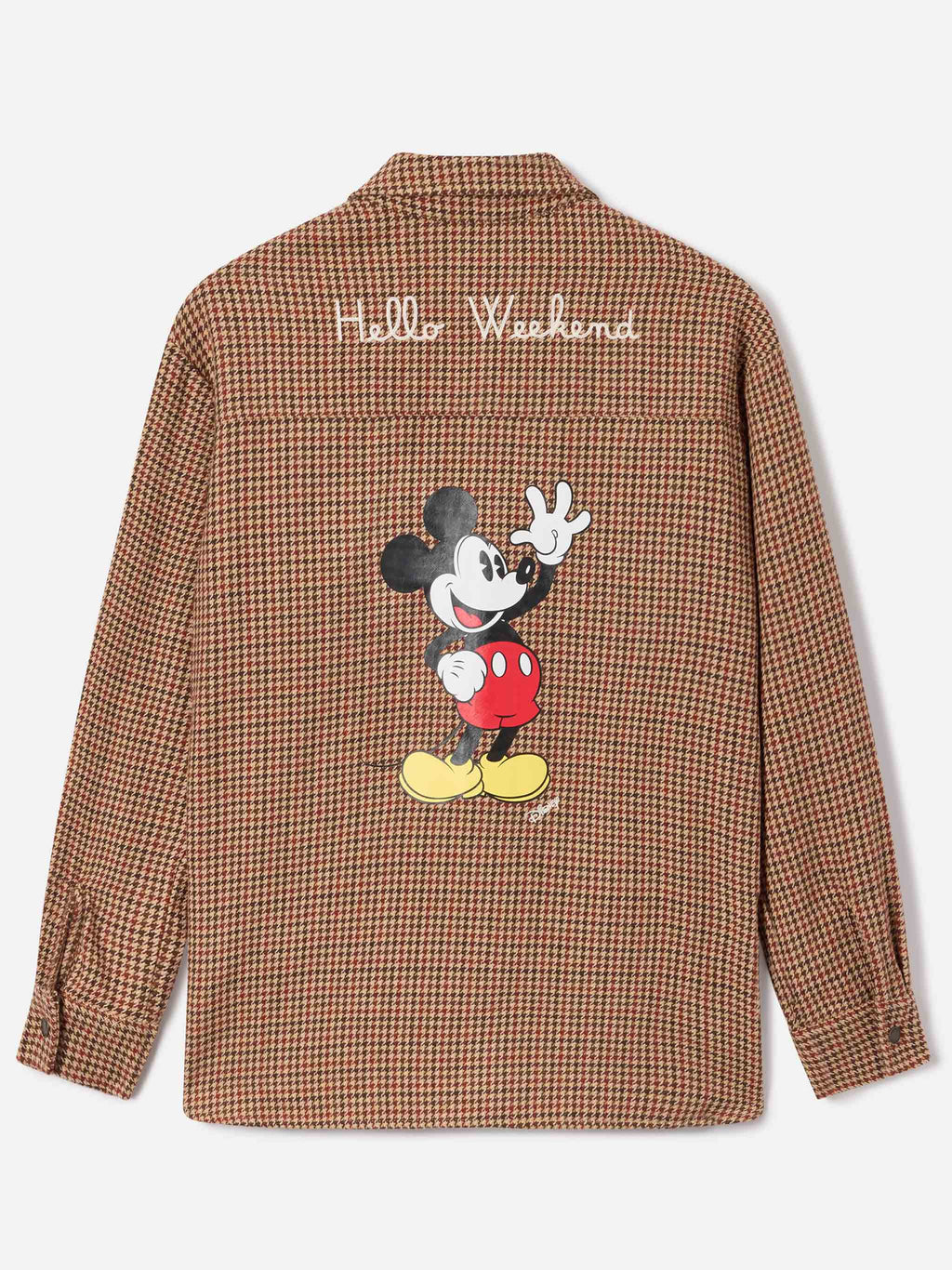 MC2 Saint Barth CAMBRY FLANNEL GMY0001 - Sovracamicia Cambry in morbida flanella con ricamo Disney Mickey Mouse - Pied de Poule (Hello Mickey Pied De Poule 1145 Emb)