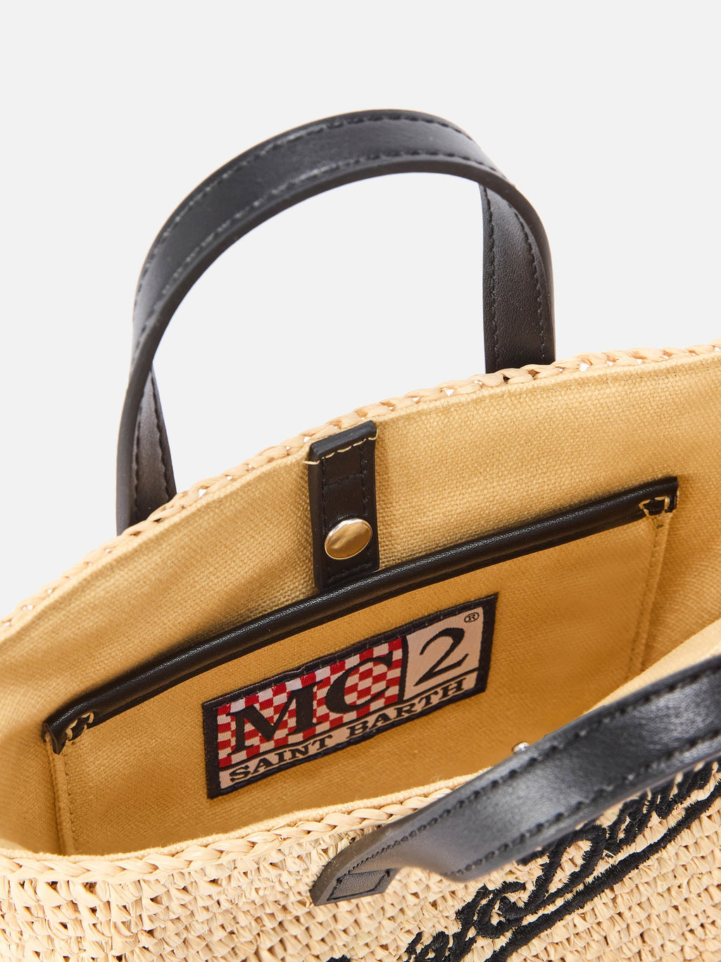 MC2 Saint Barth CITY BAG WAX CB0006 - Borsa City Bag in cotone cerato con manici - Beige (1318)