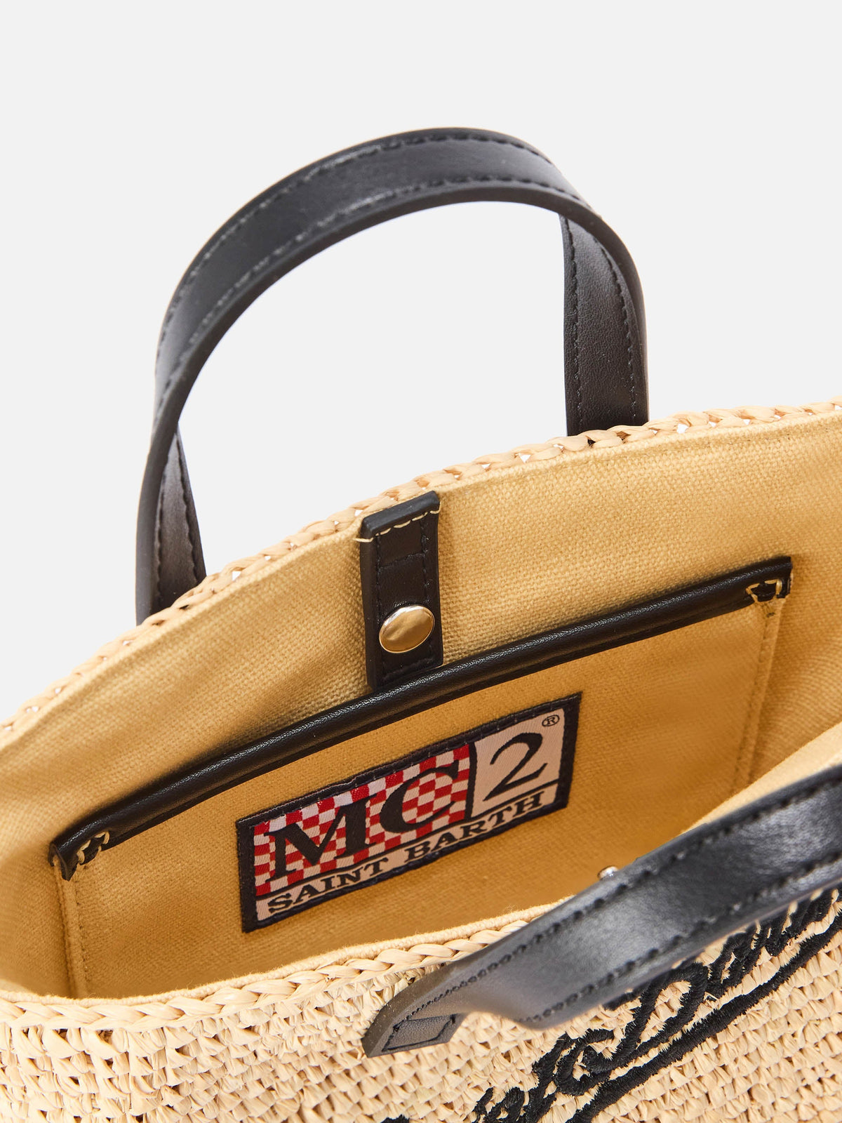 MC2 Saint Barth CITY BAG WAX CB0006 - Borsa City Bag in cotone cerato con manici - Verde Militare (5218)