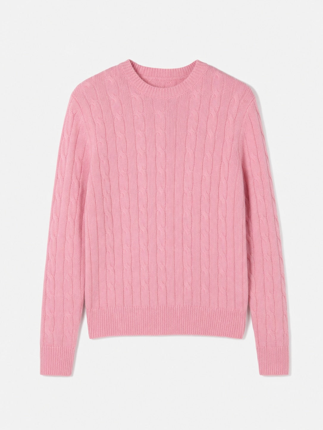 MC2 Saint Barth SORBONNE BRAID WOOL SORB005 - Maglia Sorbonne girocollo a trecce in pura lana con ricamo logo - Rosa (21 Pink)
