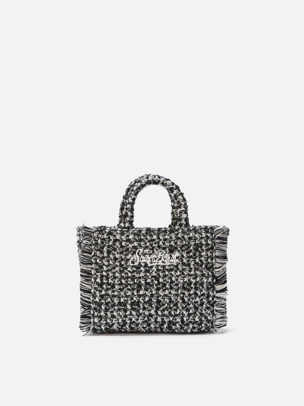 MC2 Saint Barth VANITY MINI TWEED N VAMI032 - Borsa a mano Vanity Mini in pregiato tessuto tweed con ricamo - Rosa Lurex (21 Lurex Emb)