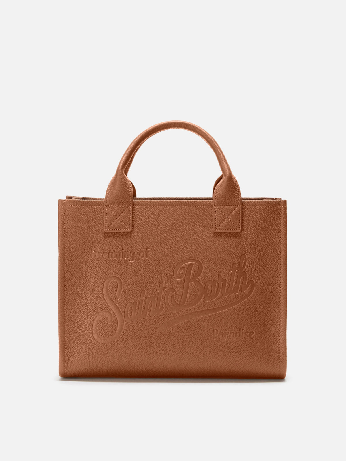 MC2 Saint Barth VANITY BAG LARGE VANBG001 - Borsa Vanity grande a mano in vera pelle martellata - Grigio Antracite (Grain Leather Sb 19)