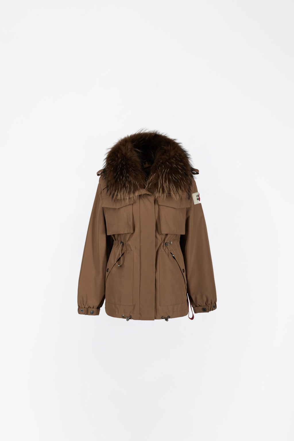 Afterlabel USHUAIA - Parka corto donna Cammello fronte
