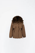 Afterlabel USHUAIA - Parka corto donna Cammello fronte