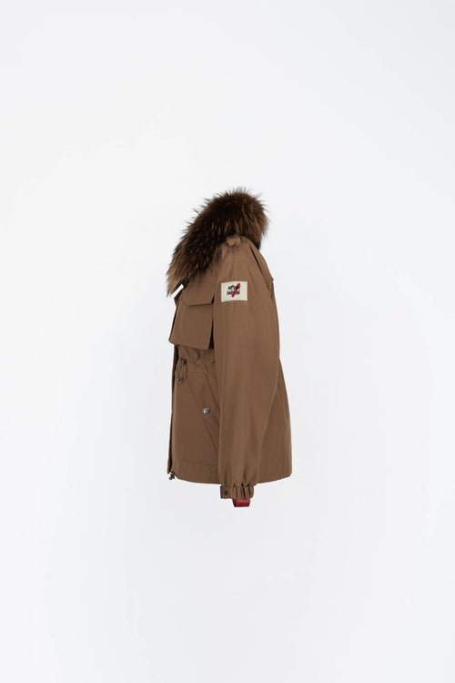 Afterlabel USHUAIA - Parka corto donna Cammello retro