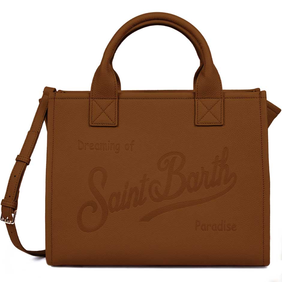 MC2 Saint Barth VANITY BAG LARGE VANBG001 - Borsa Vanity grande a mano in vera pelle martellata - Grigio Antracite (Grain Leather Sb 19)