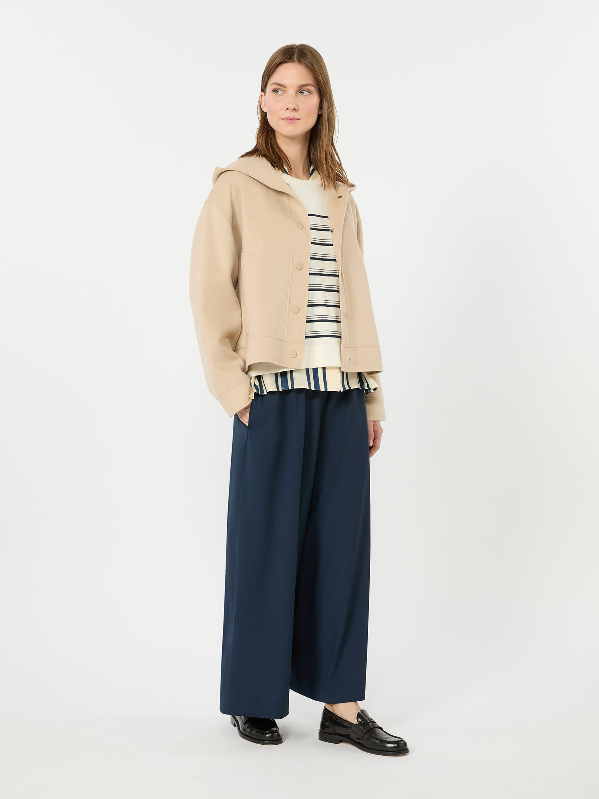 Weekend Max Mara WKDRIDENTE - Giacca con cappuccio in doppio di lana