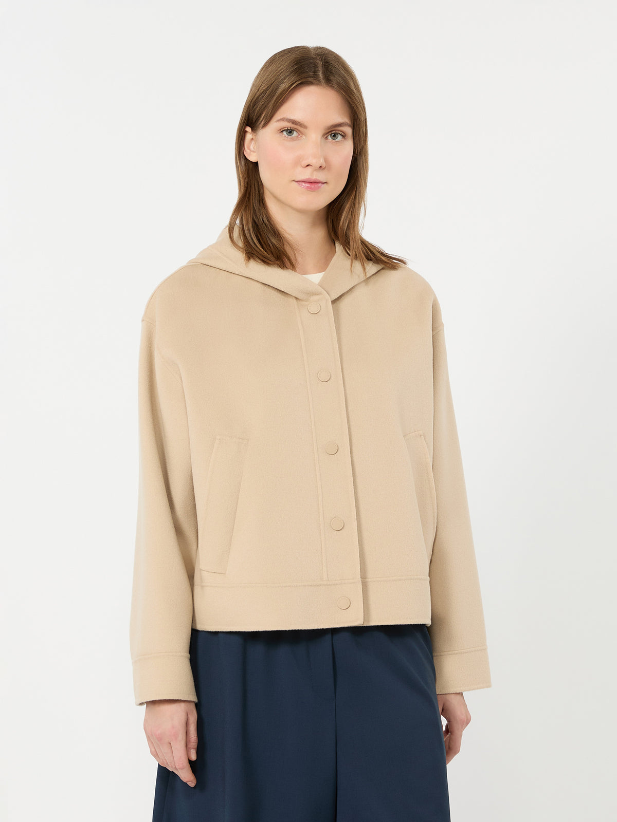 Weekend Max Mara WKDRIDENTE - Giacca con cappuccio in doppio di lana