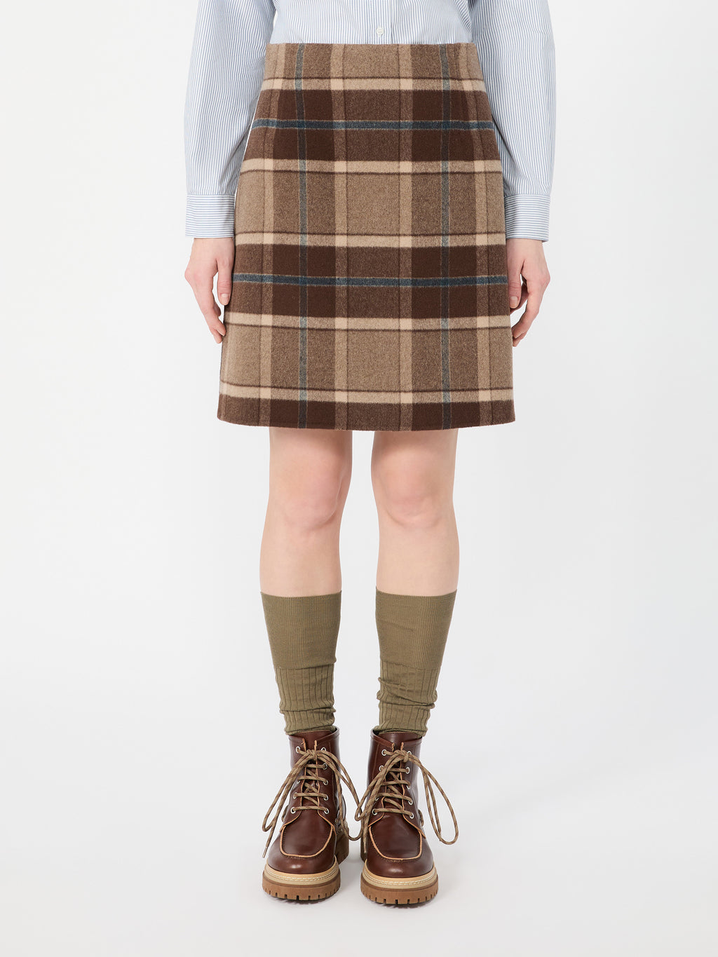 Weekend Max Mara WKDPESCHE - Gonna corta in lana Check