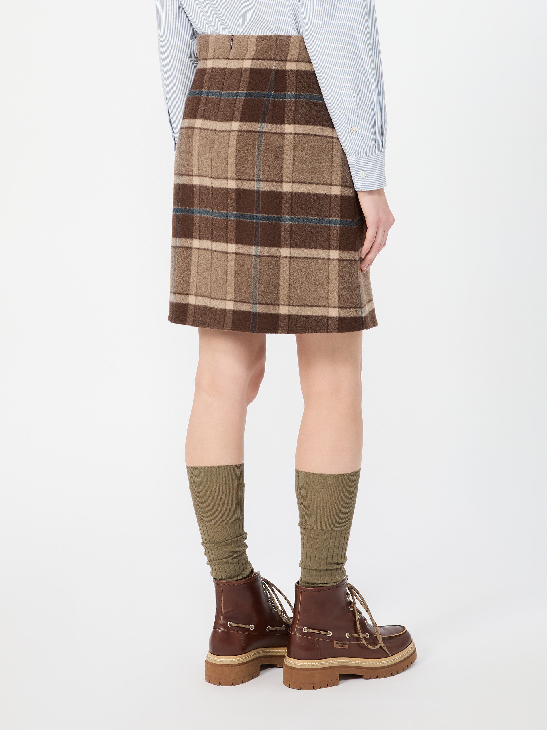 Weekend Max Mara WKDPESCHE - Gonna corta in lana Check
