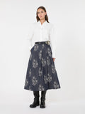 Weekend Max Mara WKDSTRUZZO - Gonna a pieghe in cotone stampato