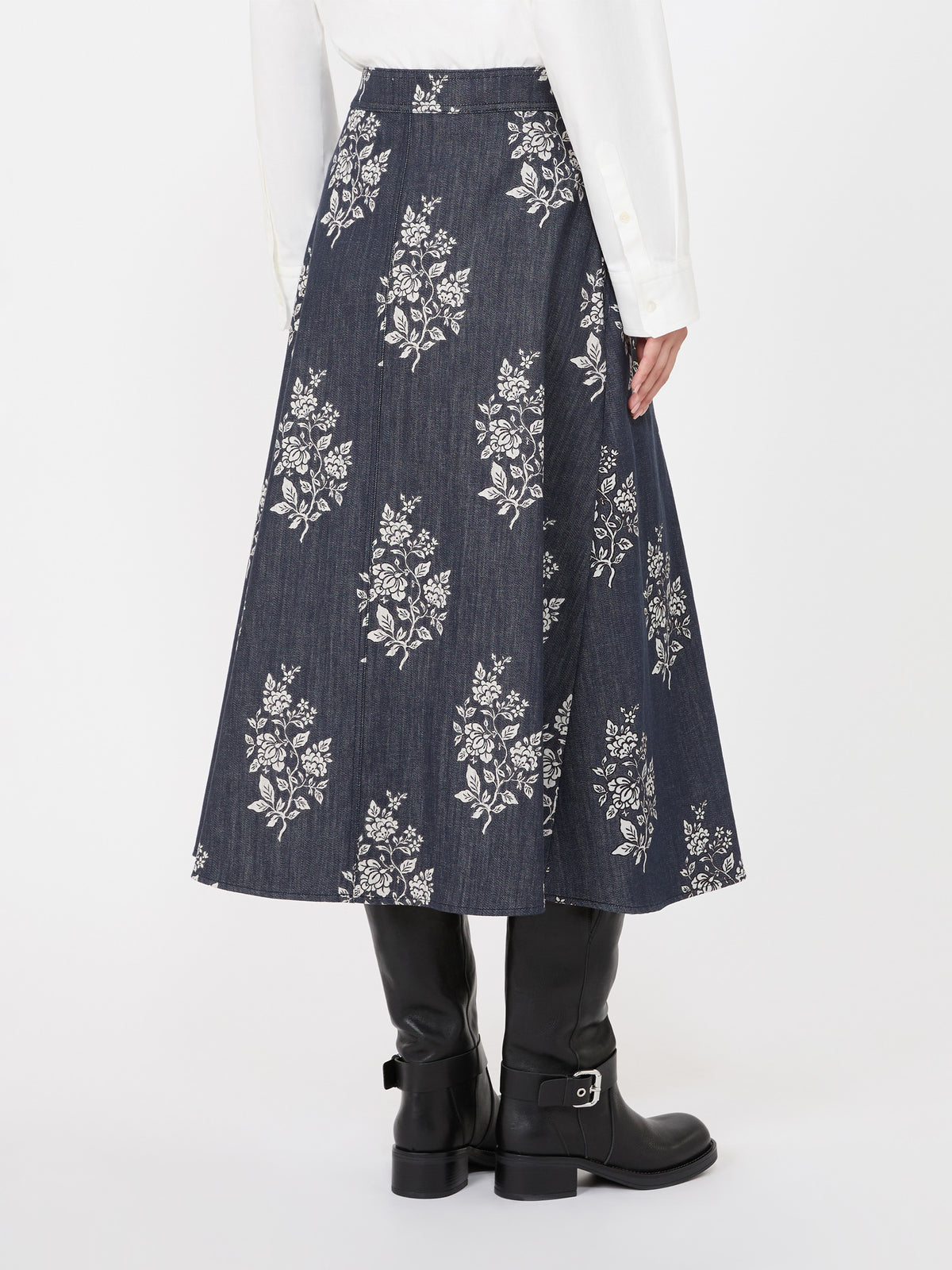 Weekend Max Mara WKDSTRUZZO - Gonna a pieghe in cotone stampato