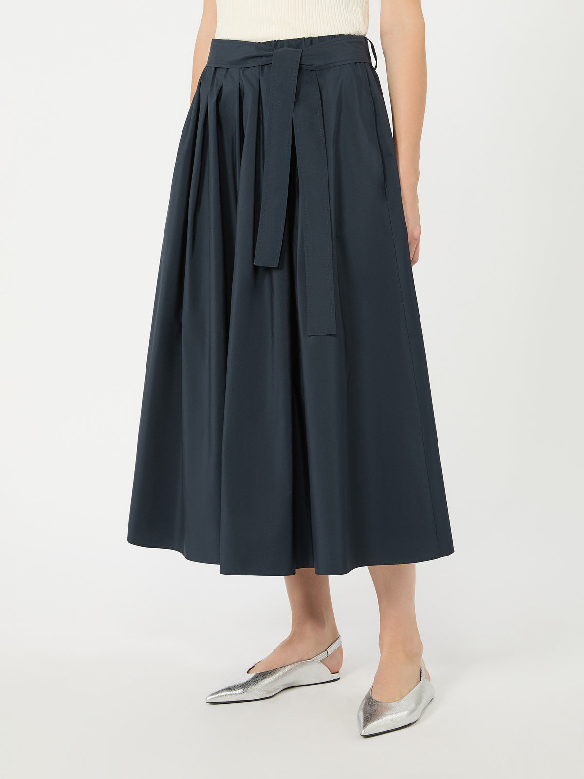 Weekend Max Mara WKDALPACA - Jupe midi plissée en taffetas