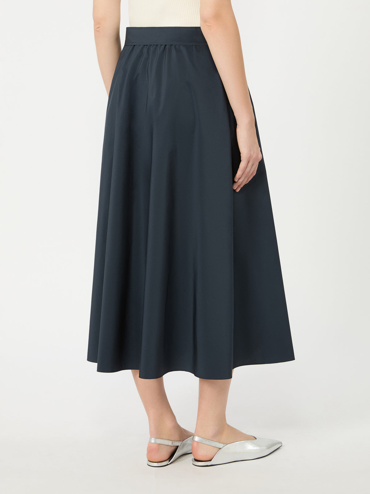 Weekend Max Mara WKDALPACA - Pleated taffeta midi skirt