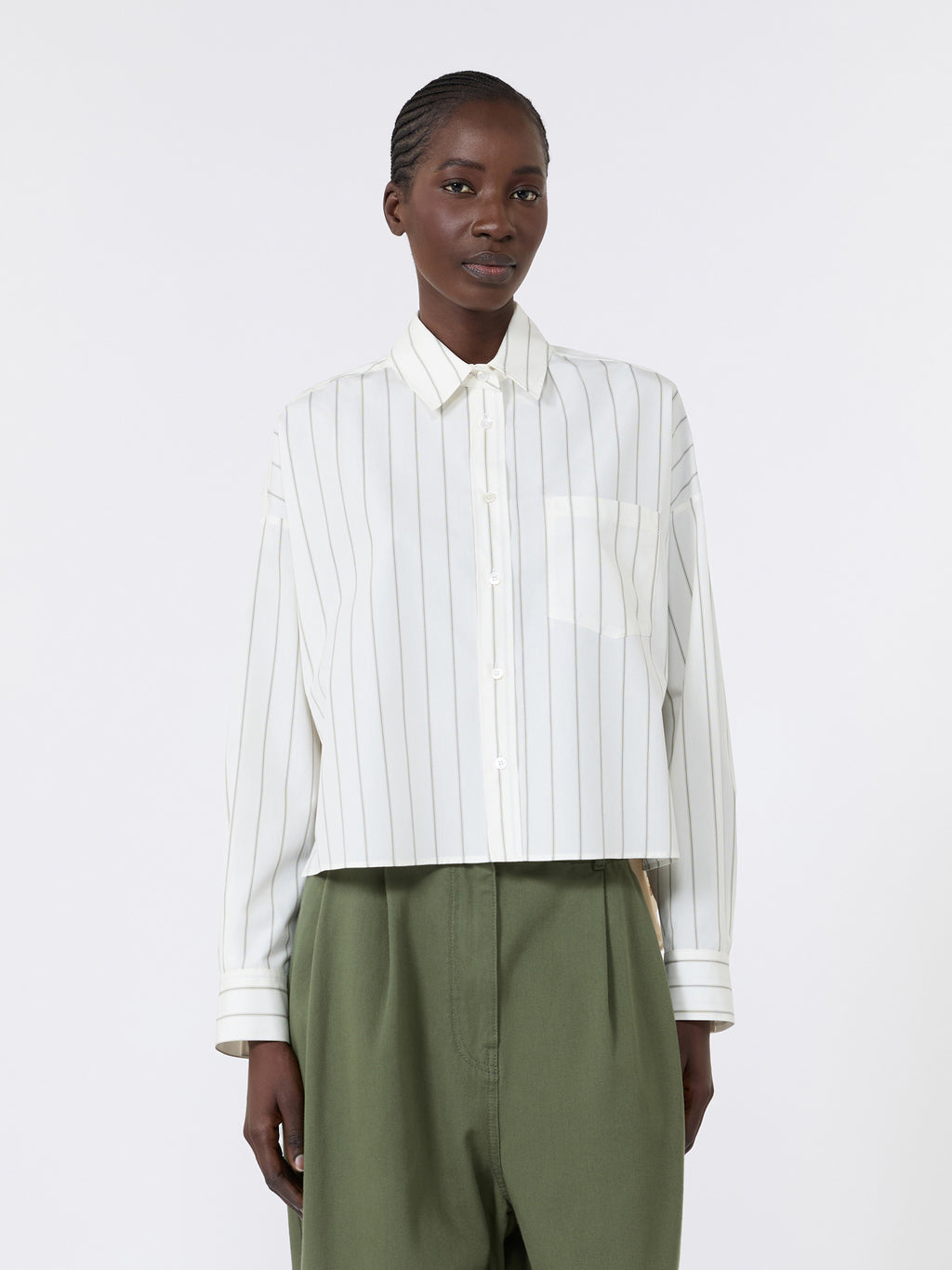 Weekend Max Mara WKICAPO - Camicia in cotone con schiena a contrasto