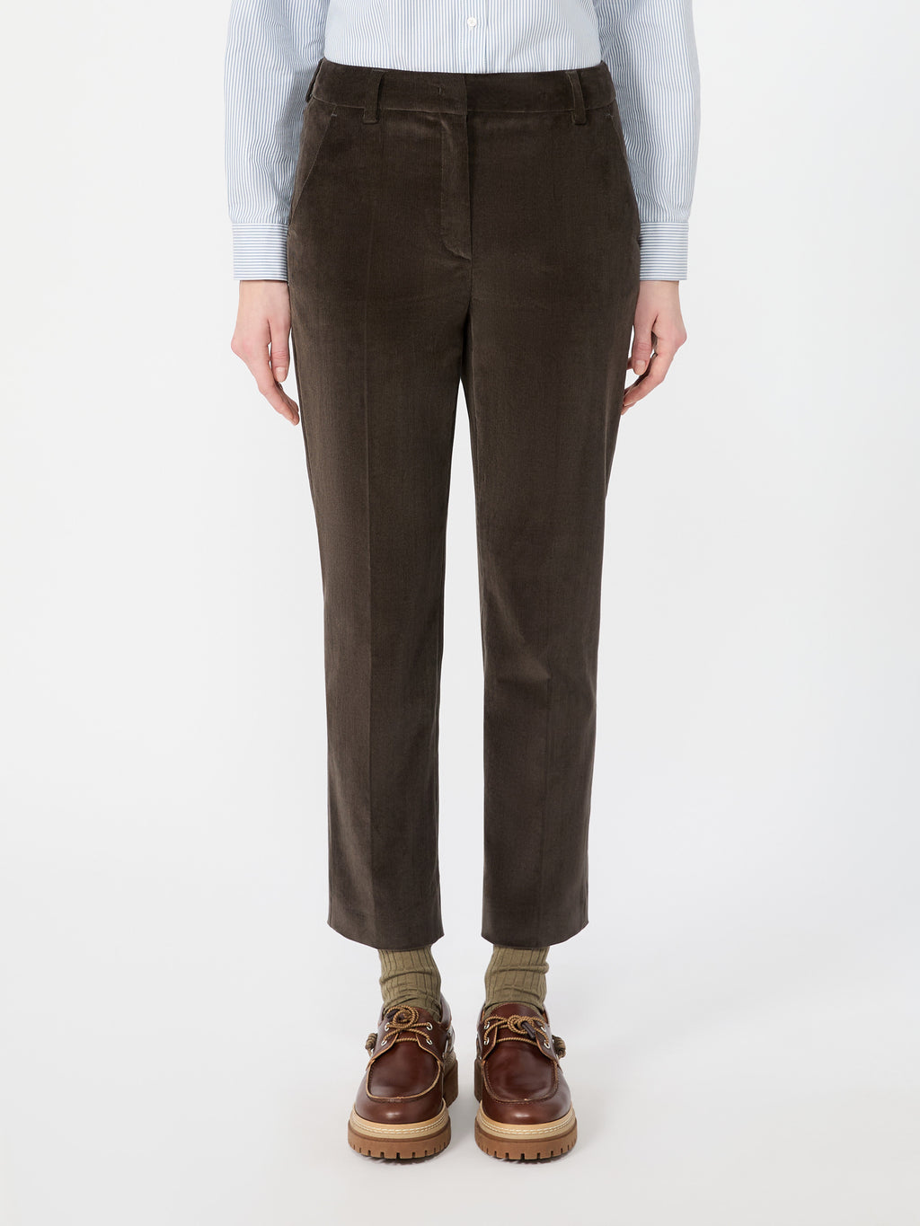 Weekend Max Mara WKDMARRUCA - Pantalone crop in velluto di cotone