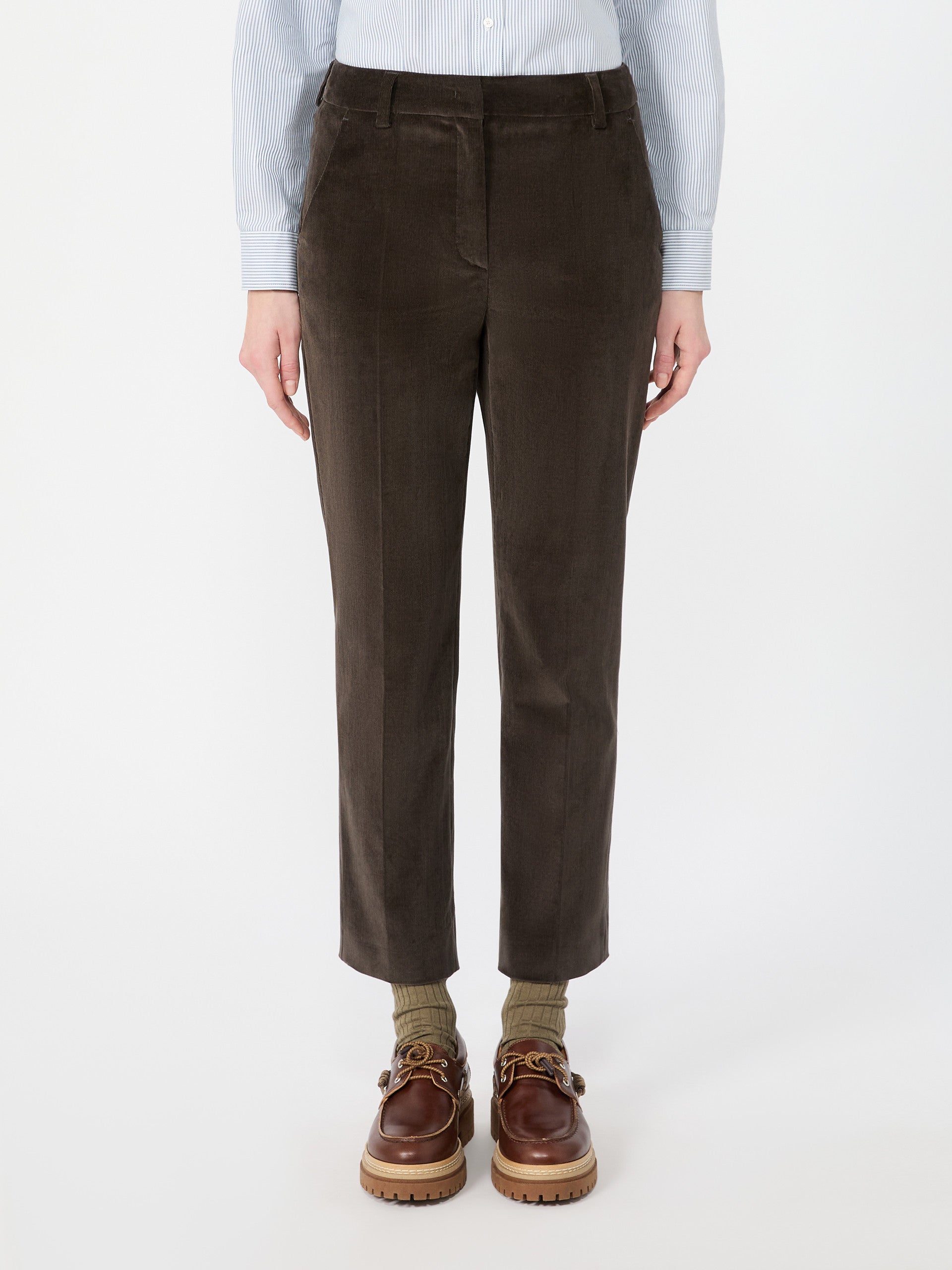 Weekend Max Mara WKDMARRUCA - Pantalone crop in velluto di cotone
