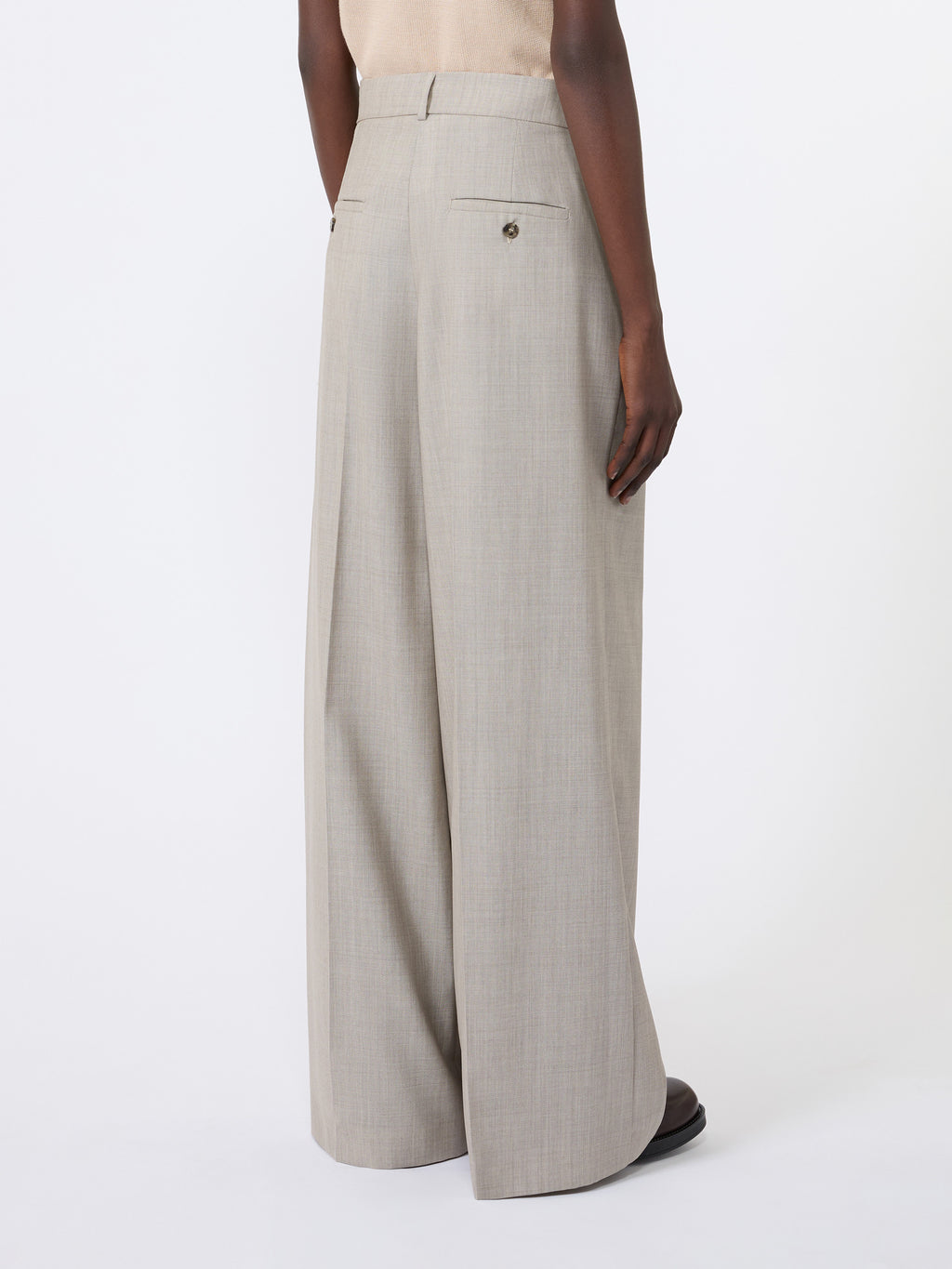 Weekend Max Mara WKDOVVIO - Pantalone wide leg in tela di lana