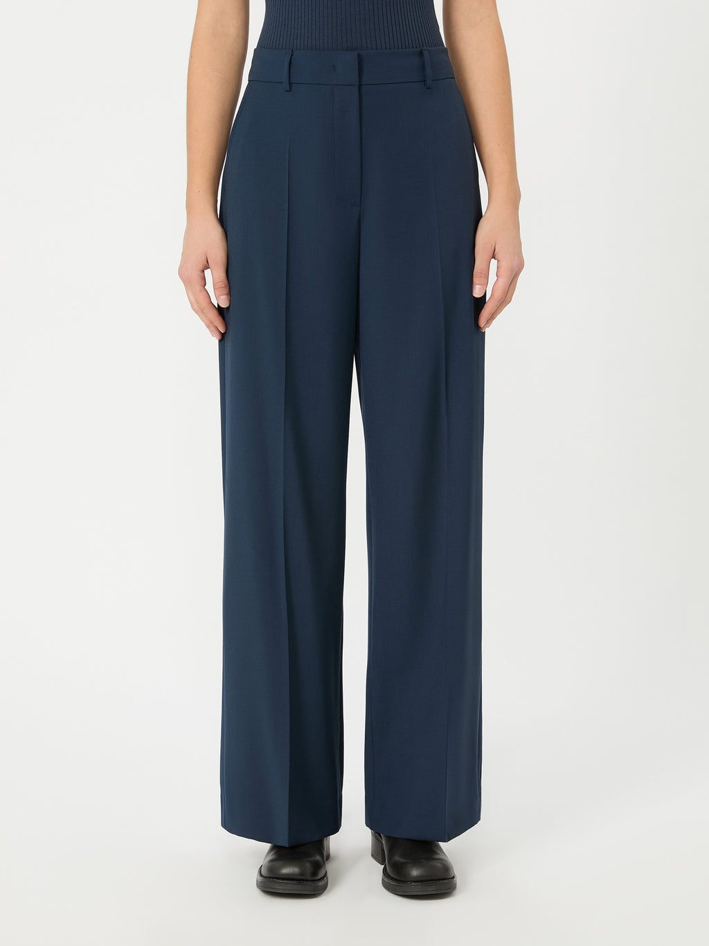 Weekend Max Mara WKDVISIVO - Pantalone palazzo in lana stretch