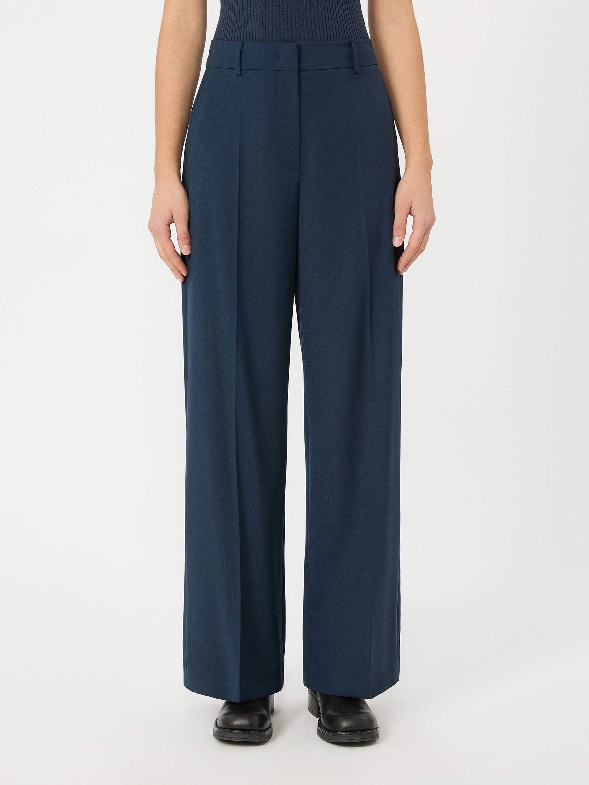 Weekend Max Mara WKDVISIVO - Pantalone palazzo in lana stretch