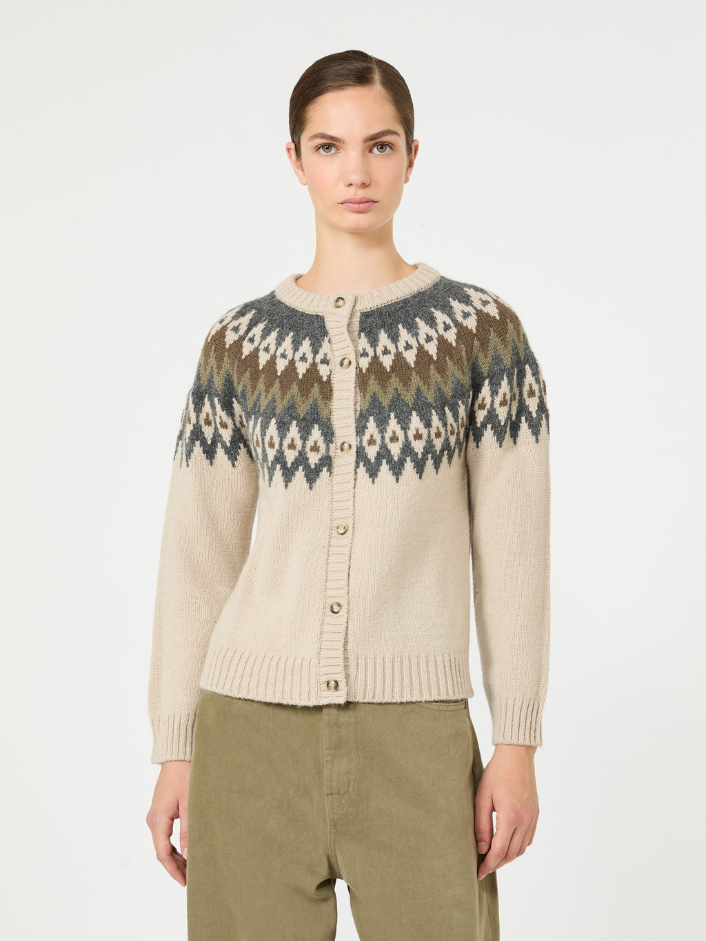 Weekend Max Mara WKDTARGA - Cardigan in mista alpaca e lana