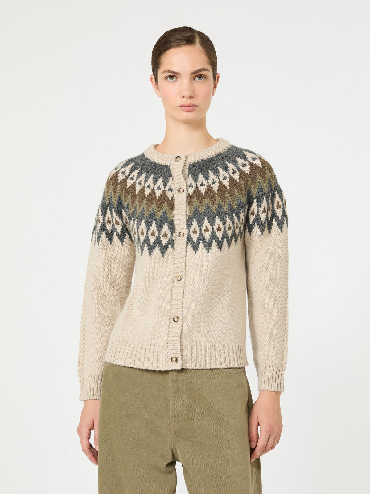 Weekend Max Mara WKDTARGA - Cardigan in mista alpaca e lana