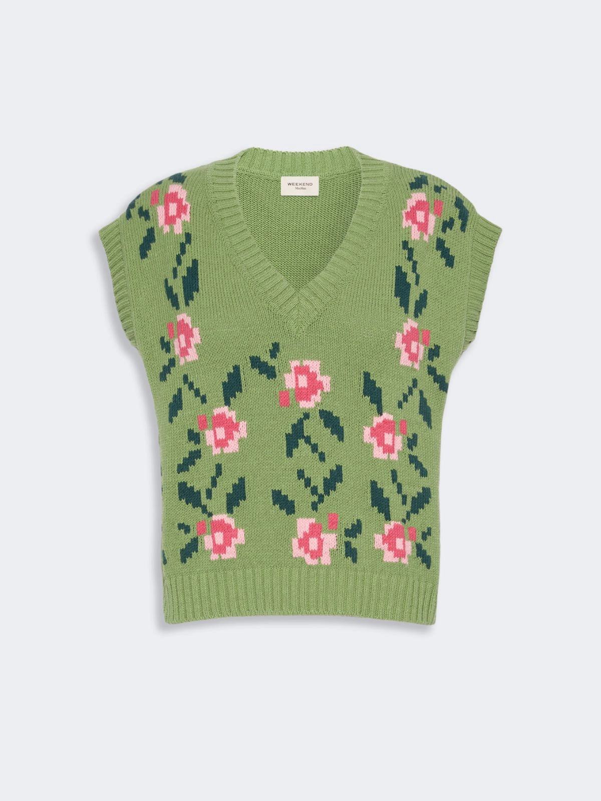 Weekend Max Mara WKDALAMARO - Gilet in maglia floreale