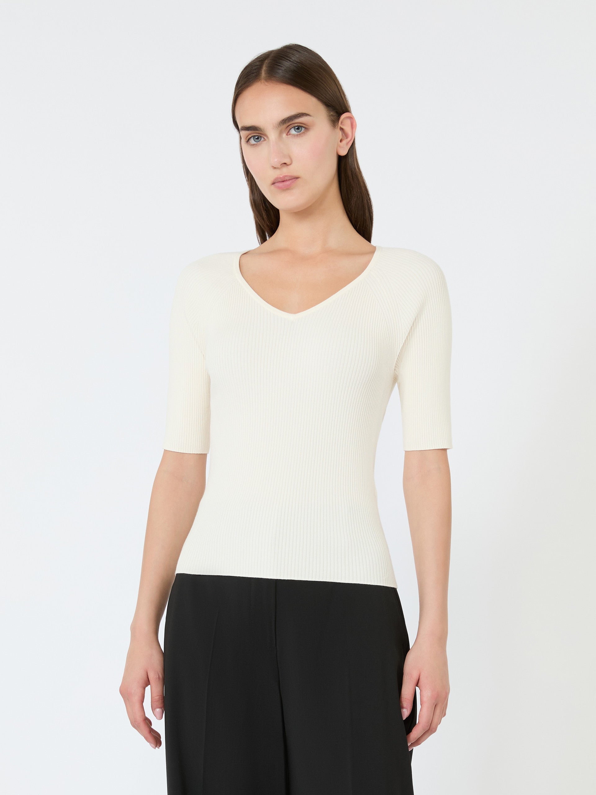 Weekend Max Mara WKDTENENTE - Maglia a coste in viscosa stretch